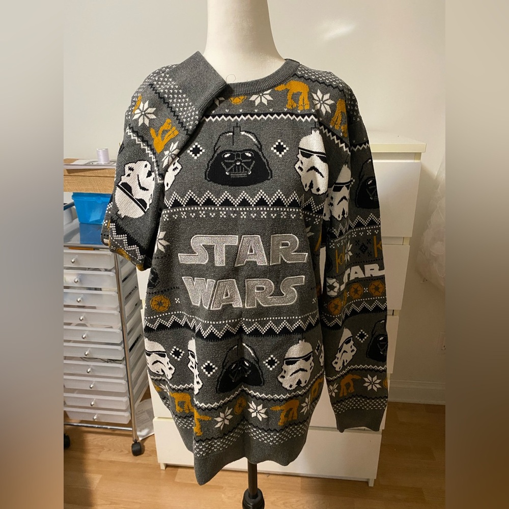 Star Wars Gray Christmas sweater